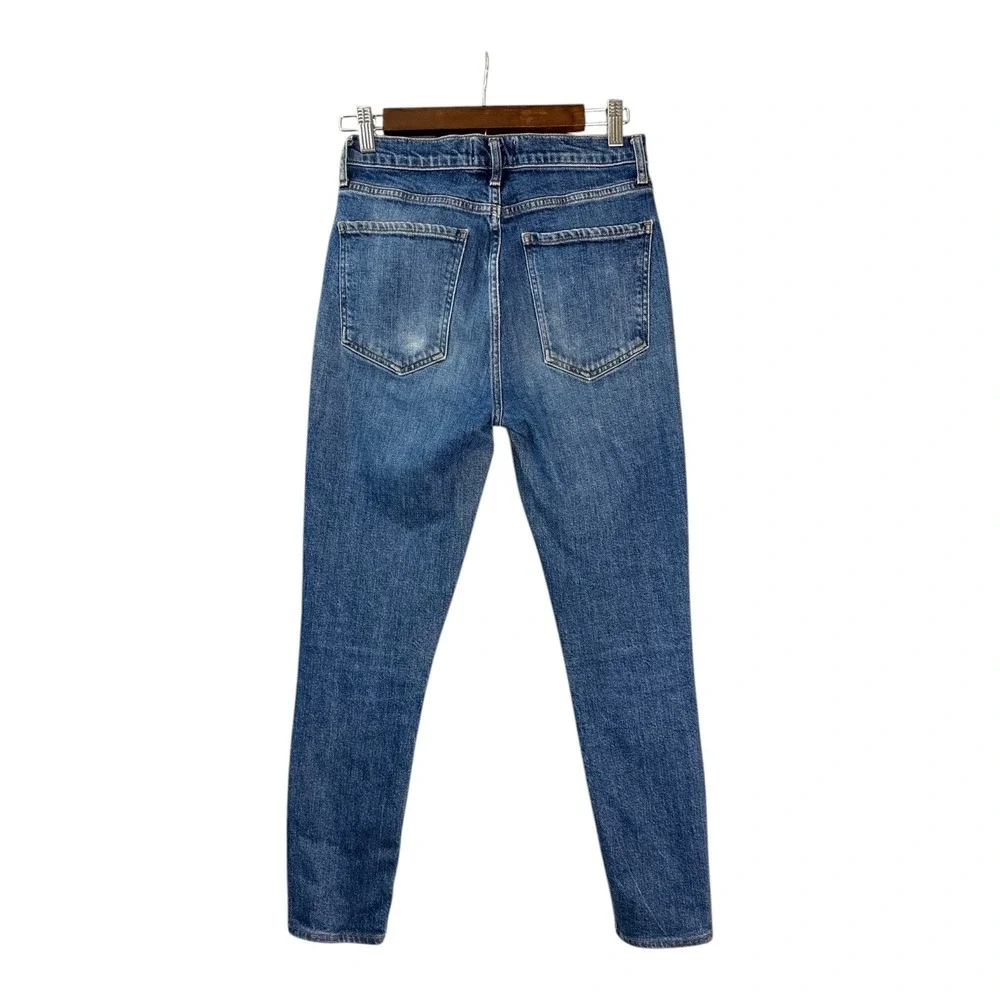 AGOLDE Womens Nico Jeans 26 High Rise Slim Straight Denim Button Fly Medium Wash